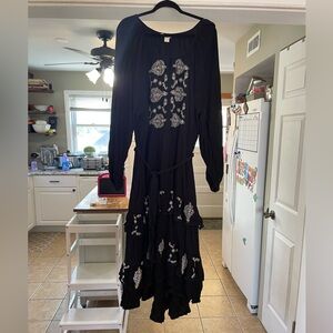 Aveology Black Dress with White Detailing